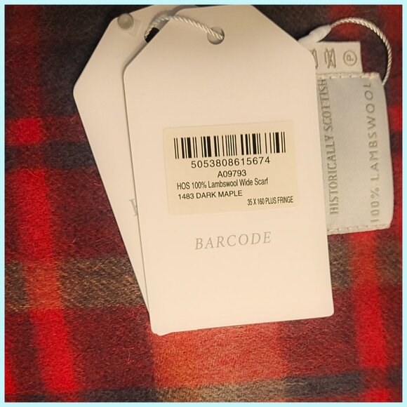 100% Lambswool Scarf Hypoallergenic SCOTTISH IMPORT THINK SOFT WARM TARTAN NWT - Picture 7 of 11